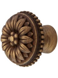 Curved Flower Petal Knob - 1 1/2-Inch Diameter